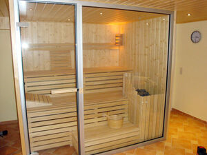 Sauna - fertig verglast